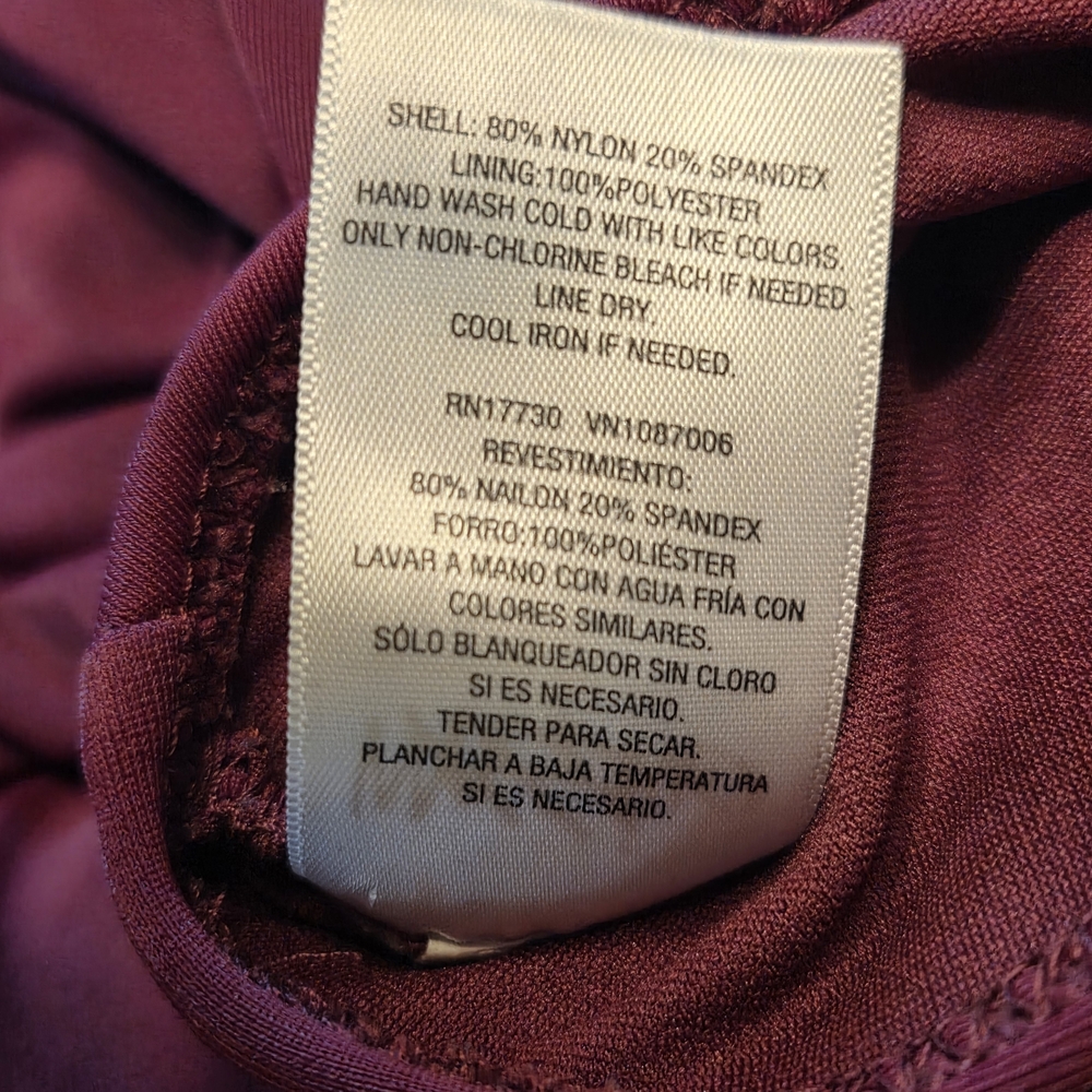 Mossimo Cherry Blossom Solid Lace Up Gold Accent One Peice Swim Suit Sz S - Picture 10 of 10